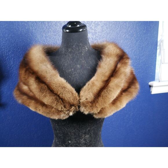 Stunning Russian Sable Fur Stole wrap scarf cape for Coat Jacket